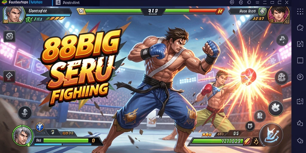 Screenshot gameplay <strong>88BIG</strong> menampilkan pertarungan seru dan karakter unik.