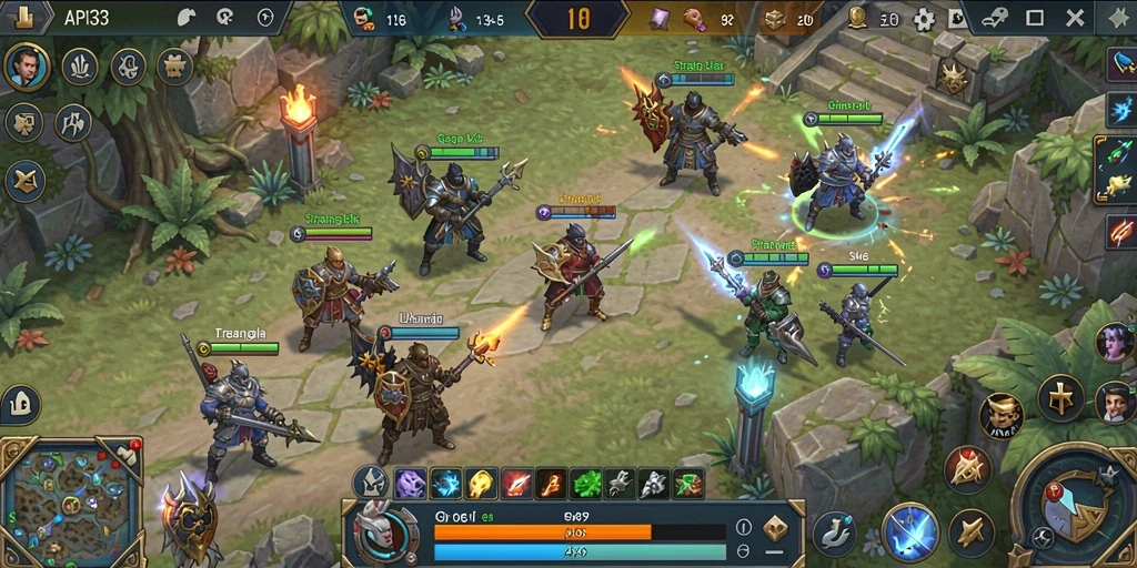 Tampilan gameplay menarik dan penuh strategi dalam API33.