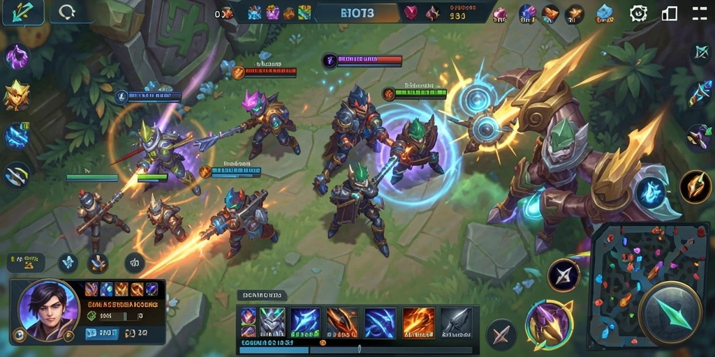 Tampilan seru dari gameplay BENTO123 yang penuh aksi MOBA.