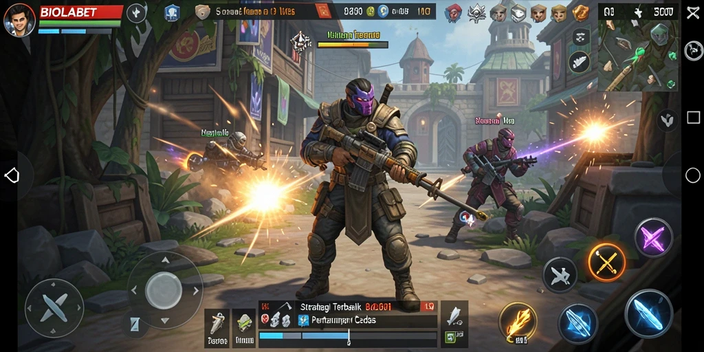 Tampilan gameplay seru dan strategis dalam BIOLABET.