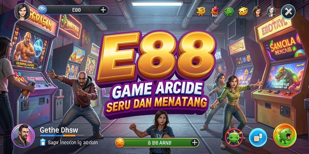 Tampilan gameplay menarik E88 dengan grafik penuh warna.