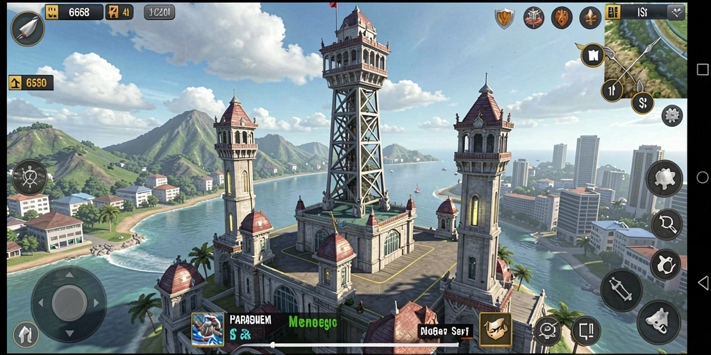 Tampilan gameplay menara pertahanan yang mendebarkan di G668.