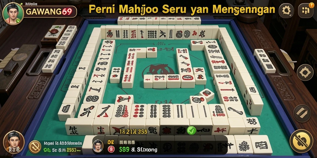 Tangkapan layar menunjukkan gameplay Mahjong seru di GAWANG69.