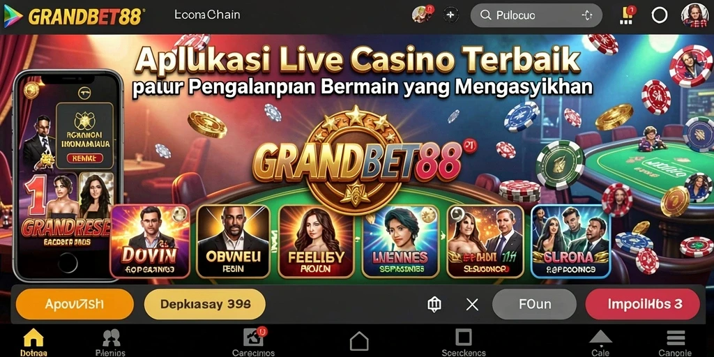 Tampilan gameplay Live Casino yang menarik di GRANDBET88.