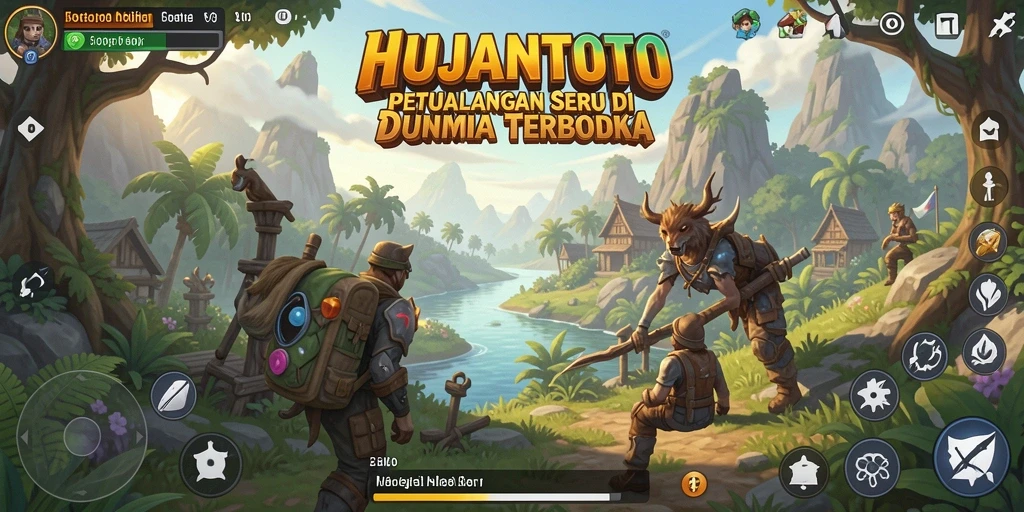 Tampilan menarik dari gameplay terbuka HUJANTOTO.