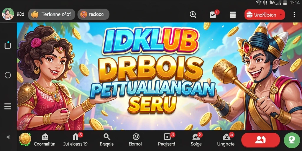 Screenshot IDKLUB menampilkan gameplay slot yang mendebarkan dan penuh warna.