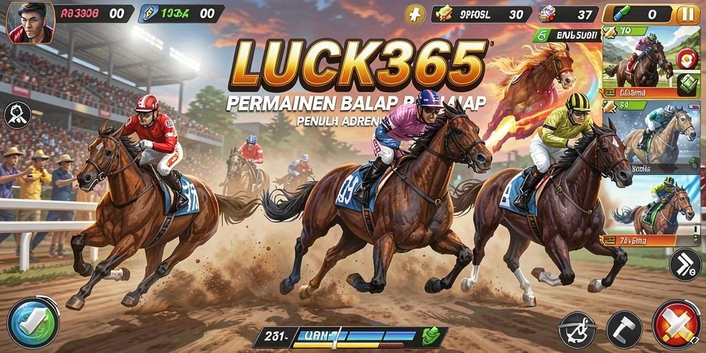 Screenshot gameplay LUCK365 menampilkan aksi balap yang mendebarkan.