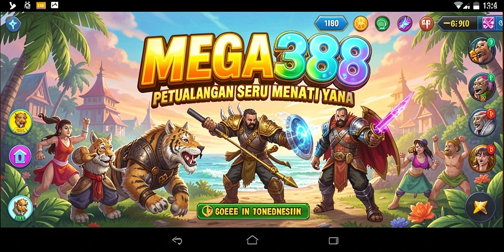 Tampilkan momen mendebarkan dalam gameplay petualangan MEGA388.