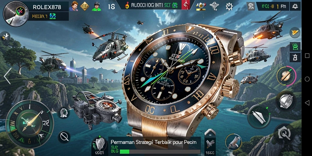 Tampilan gameplay menarik dari ROLEX878 dengan pertempuran strategis.
