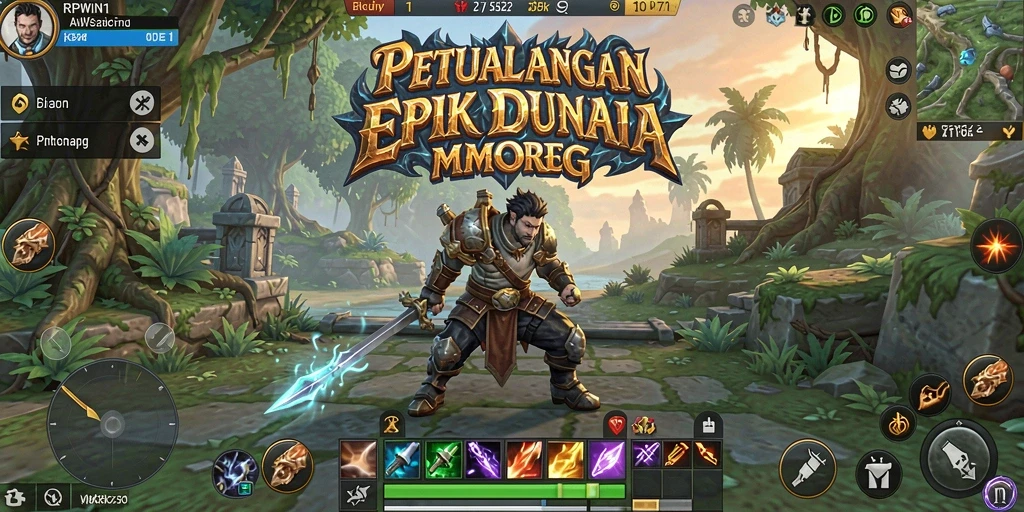 Screenshot gameplay RPWIN1 menampilkan aksi seru dalam dunia MMORPG.