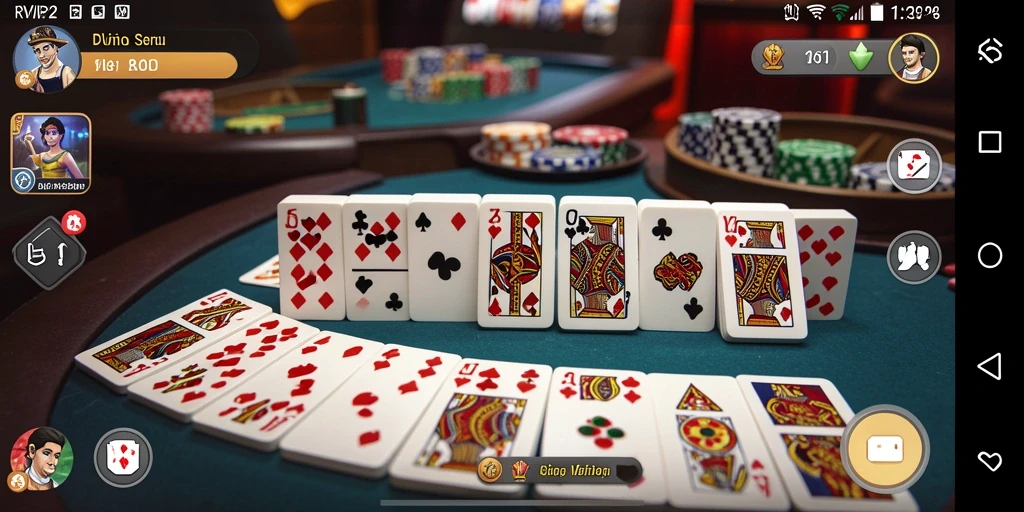 Tampilan permainan Domino yang menarik dan interaktif.