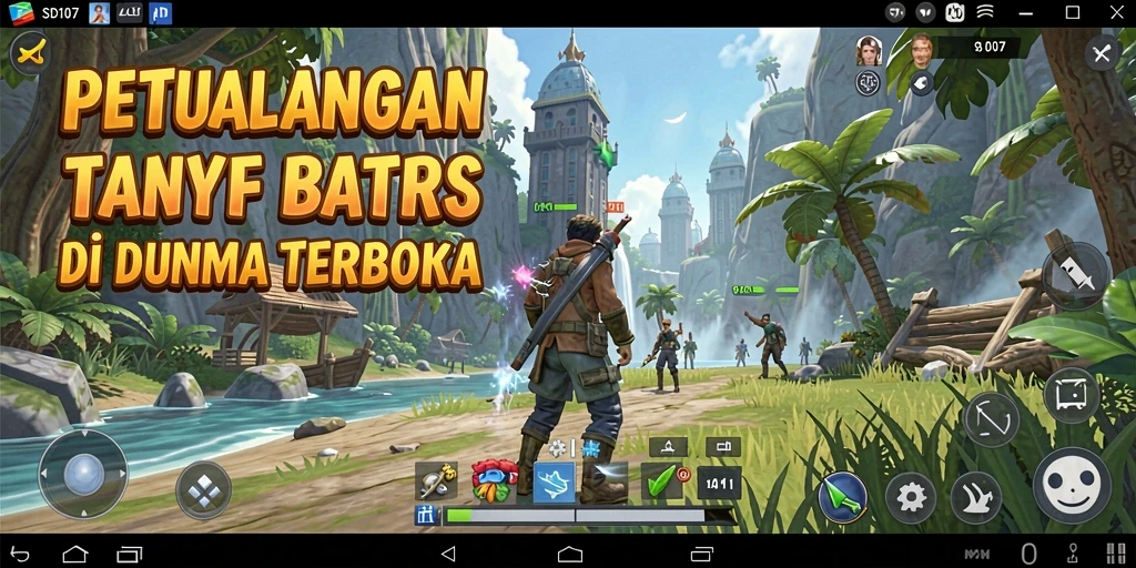 Tangkapan layar gameplay SD107 menampilkan dunia terbuka yang luas dan mendetail.