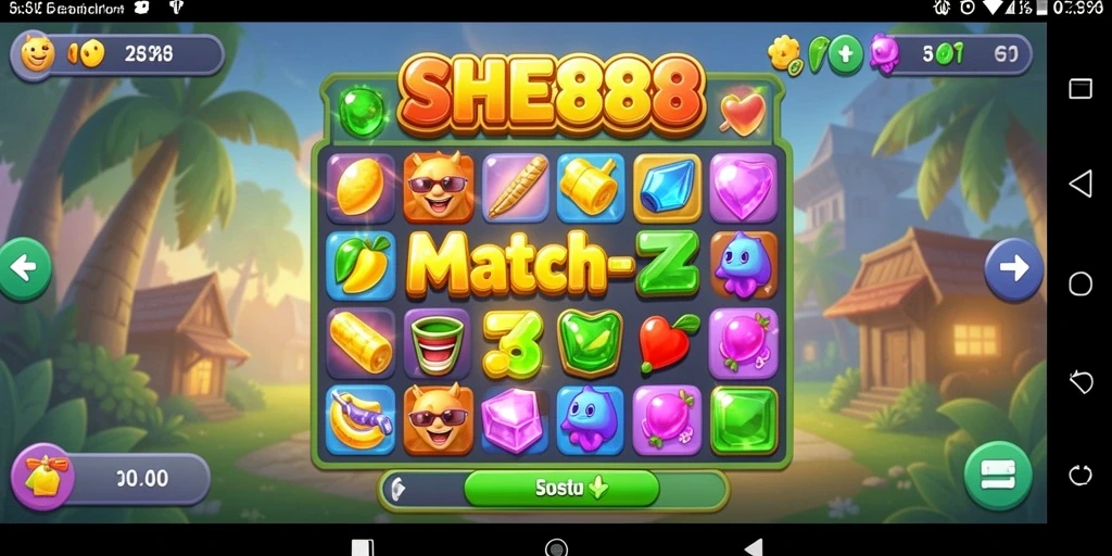 Tampilan menarik dari gameplay SHE888 yang menantang di setiap level.