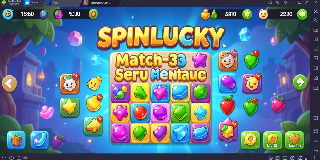 Gameplay SPINLUCKY yang seru dalam mencocokkan buah-buahan.