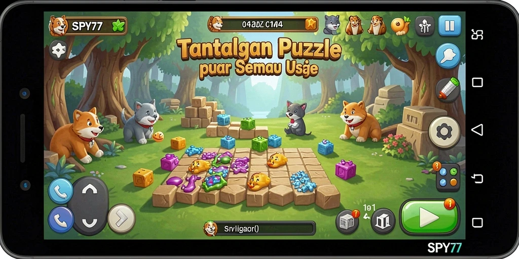 Tampilan gameplay SPY77 yang menantang dan menarik.