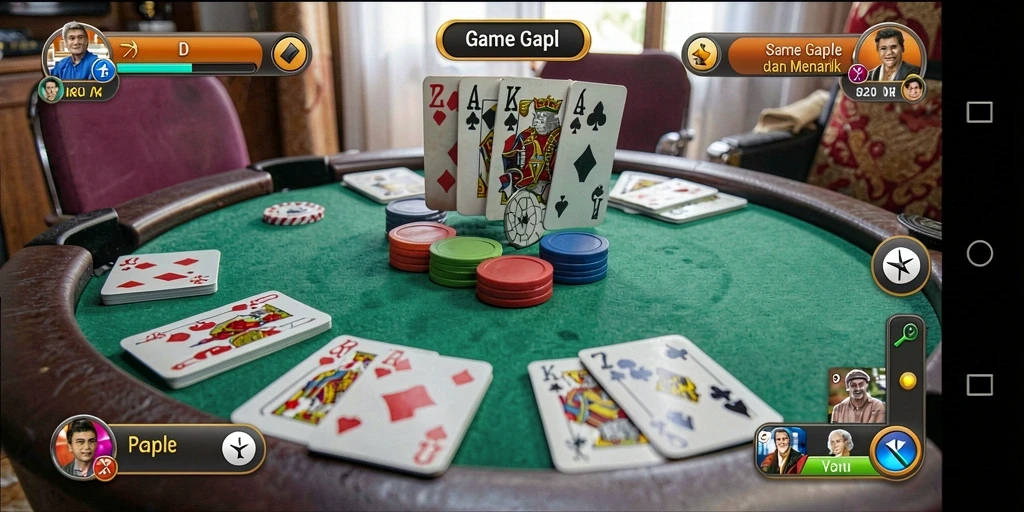 Tampilan gameplay seru dalam game Gaple V21.