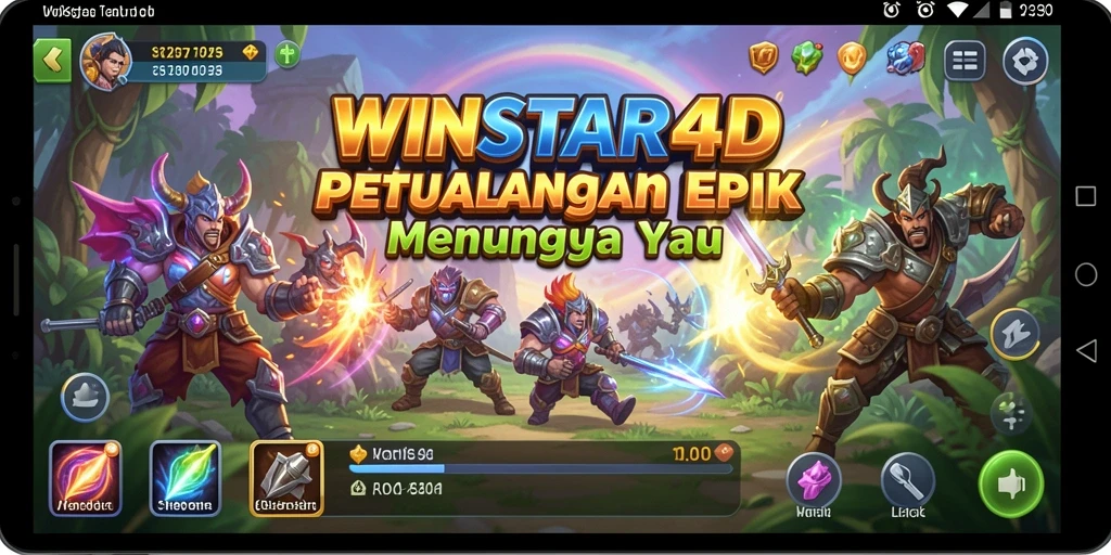 Gameplay WINSTAR4D menampilkan aksi petualangan yang mendebarkan.